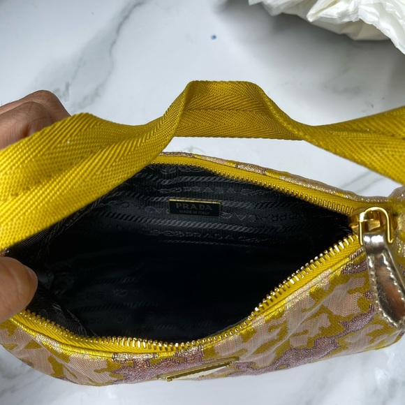 Authenticated Prada BRAND NEW PRADA
NYLON HOBO BAG - New Women | Color: YELLOW - Picture 5 of 5